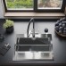 Мойка кухонная GERHANS 50х60 с сифоном, хром RK36050
