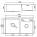 Мойка кухонная GERHANS 78х43 с сифоном, черный RK37843B-S