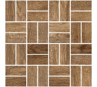 Мозаика Grasaro Italian Wood 24,5х24,5 Dark Brown G-252/SR/m12/245x245x10