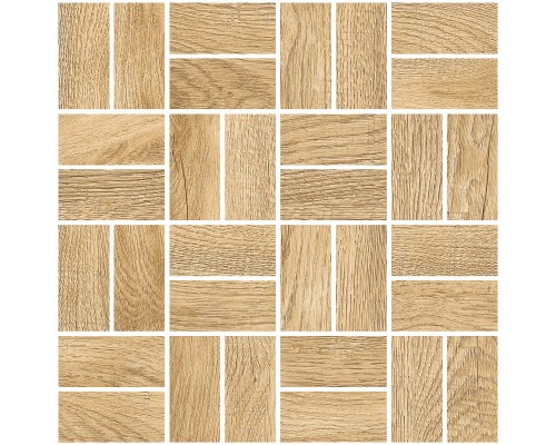 Мозаика Grasaro Italian Wood 24,5х24,5 Honey G-251/SR/m12/245x245x10