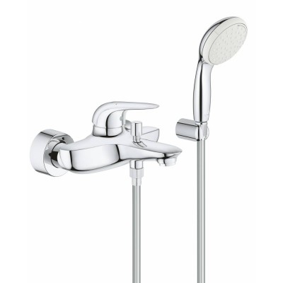 Смеситель Grohe Eurostyle New Solid 2372930A с душевым гарнитуром для ванны