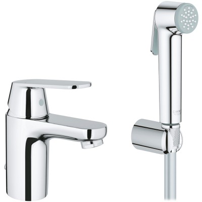 Смеситель Grohe Eurosmart Cosmopolitan 23125000 для раковины с гигиеническим душем, хром