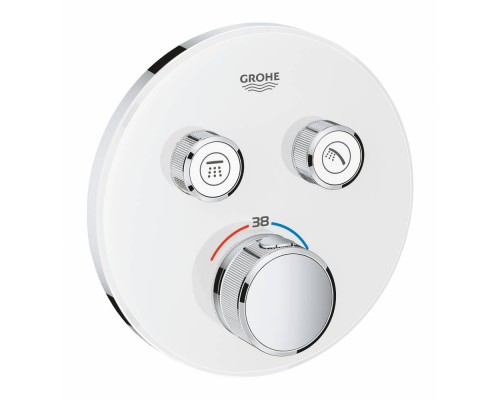 Смеситель Grohe Grohtherm SmartControl 29151LS0 встраиваемый, для ванны и душа с термостатом, белая луна