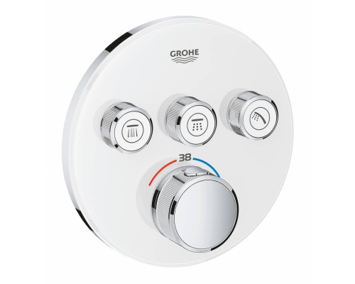 Смеситель Grohe Grohtherm SmartControl 29904LS0 встраиваемый, для ванны и душа с термостатом, белая луна