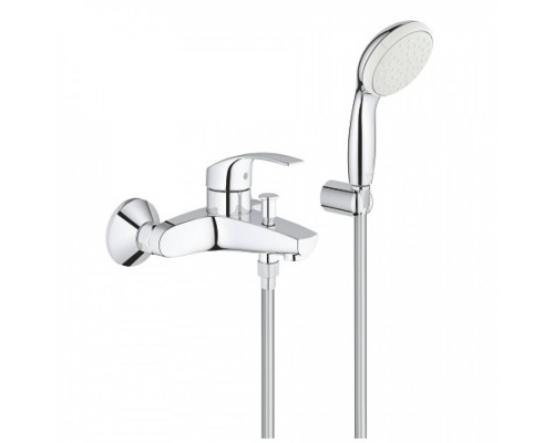 Смеситель Grohe Eurosmart New 3330220A с душевым гарнитуром для ванны