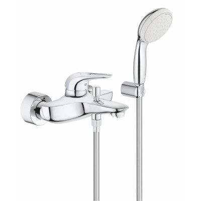 Смеситель Grohe Eurostyle New 3359230A с душевым гарнитуром для ванны