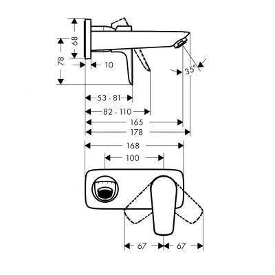 Смеситель Hansgrohe Talis E 71732000 для раковины