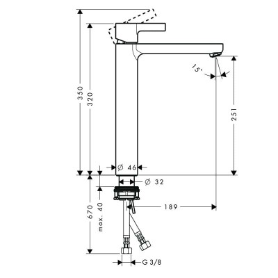 Смеситель Hansgrohe Metris S 31023000 для раковины