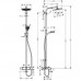 Душевая система Hansgrohe Crometta E 240 Showerpipe 27298000 с термостатом