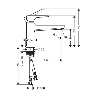 Смеситель Hansgrohe Metropol 74502000 для раковины