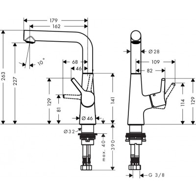 Смеситель Hansgrohe Talis S 72105000 для раковины