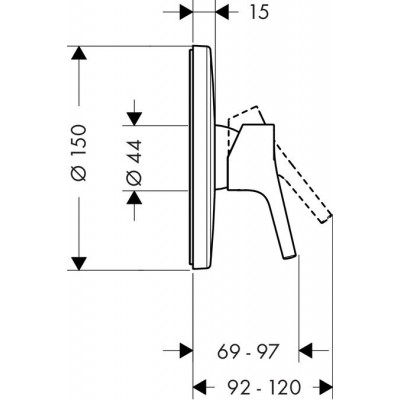 Смеситель Hansgrohe Talis S 72606000 встраиваемый, для душа