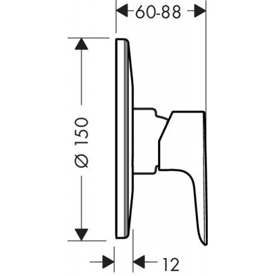 Смеситель Hansgrohe Talis E 71766000 встраиваемый, для душа