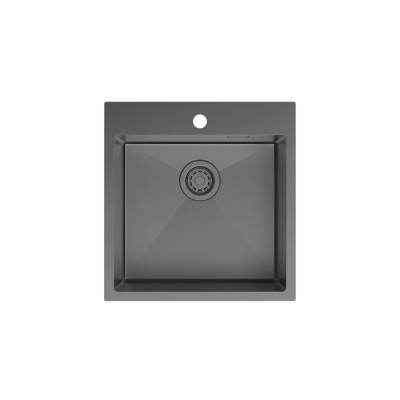 Мойка кухонная IDDIS Haze HAZ49GMi77 графит/матовый
