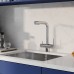 Смеситель IDDIS Umbra UMBSBPFi05 для кухонной мойки с подключением к фильтру и выдвижным изливом, хром/глянцевый