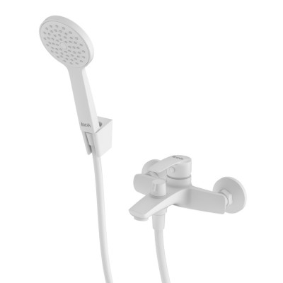 Смеситель IDDIS Ray RAYWT02i02 для ванны и душа, белый/матовый