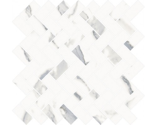 Мозаика Italon Стелларис Статуарио Уайт Кросс 31,5x29,7 620110000211