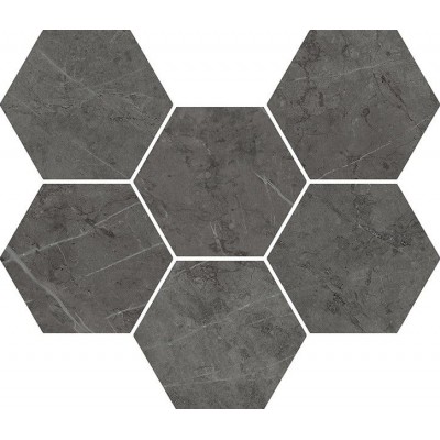 Мозаика Italon Charme Evo Antracite Hexagon 25х29 620110000050