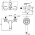 Смеситель Lemark Bronx LM3714BL для ванны и душа, черный/матовый