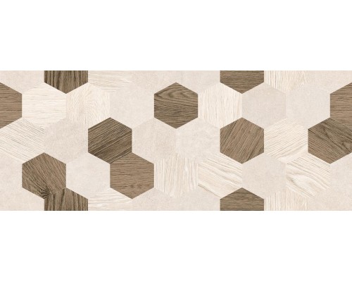 Керамическая плитка Laparet Betonhome 20x50 бежевый мозаика