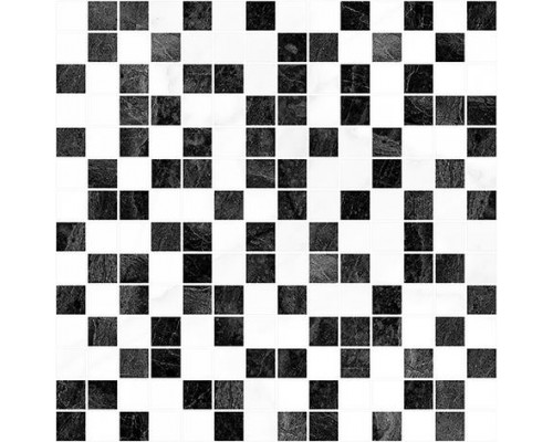 Керамическая мозаика Laparet Crystal 30x30 чёрный+белый
