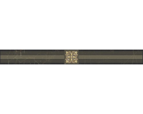 Керамический бордюр Laparet Royal 6,3х60 чёрный AD\B484\60045