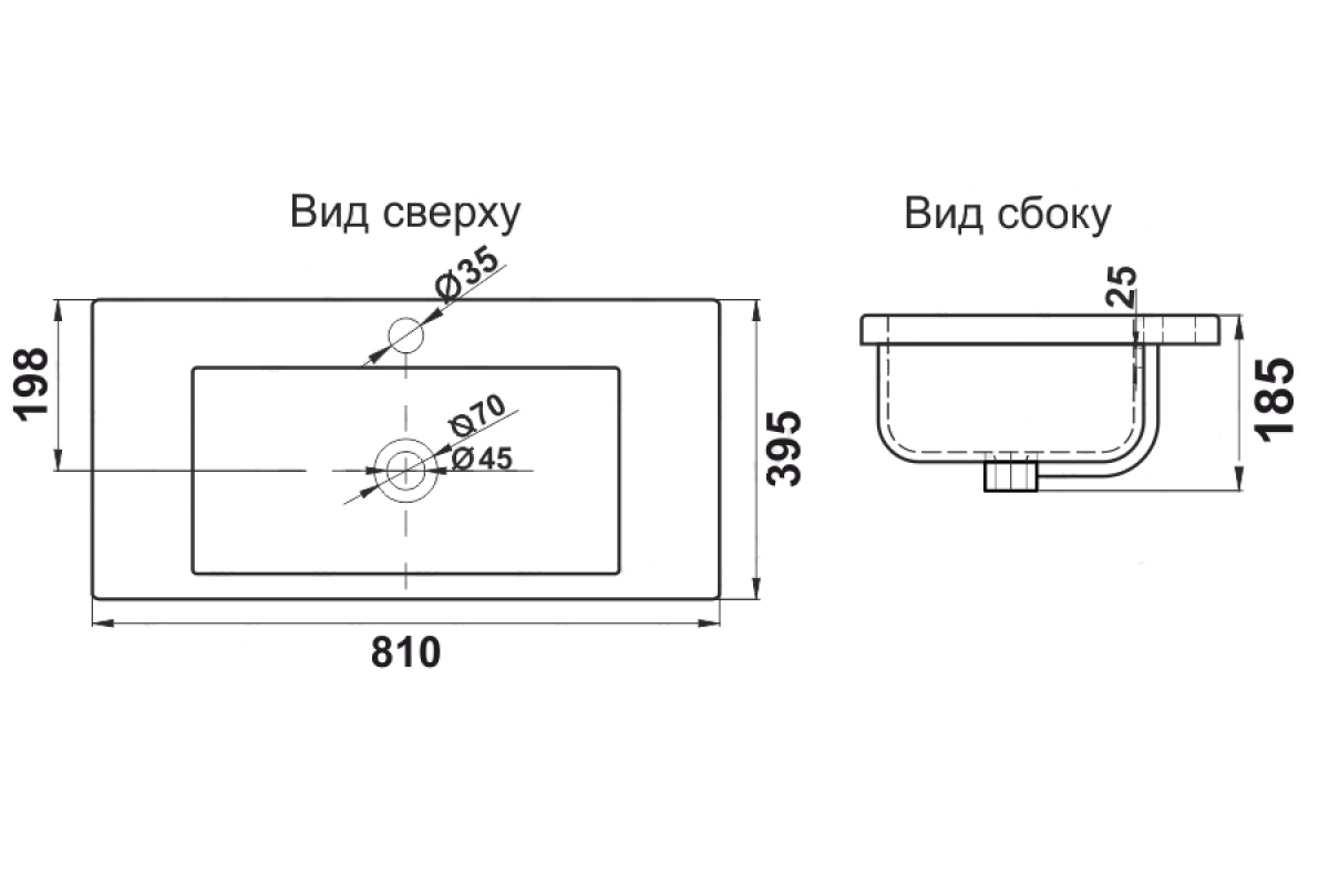 Купить Раковина Melana MLN-S80 (9393) встраиваемая 9393 (S80)-805 за 15 ...