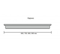 Карниз Ока Гармония НБ(о) (массив ольхи Эмаль белая, на 800)