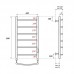 Полотенцесушитель электрический Point Афина П6 400x800 PN04848 диммер справа, хром