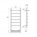 Полотенцесушитель электрический Point Афина П5 с полкой 500x800 PN04158PE левый/правый, хром