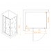 Душевой уголок RGW Passage PA-078B (RGW PA-008B + Z-050-2B) 1000x800х1950 350807808-14 профиль черный, стекло прозрачное