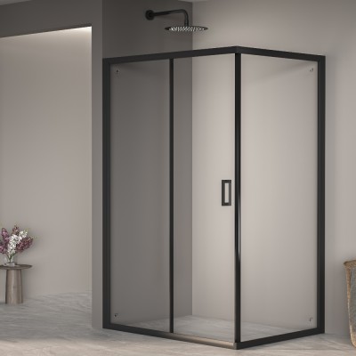 Душевой уголок RGW Passage PA-245B 800x1200х1900 410824582-14 профиль черный, стекло прозрачное