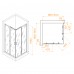 Душевой уголок RGW Passage PA-39B 900x900х1950 03083999-14 профиль черный, стекло прозрачное
