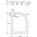 Душевой акриловый поддон Radaway Laros E Compact SLE81017-01R 1000x800x170 правый