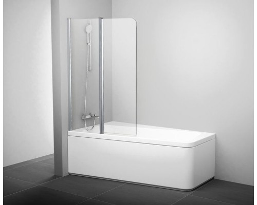 Шторка для ванны RAVAK 10° 10CVS2-100 L белый+транспарент 7QLA0103Z1