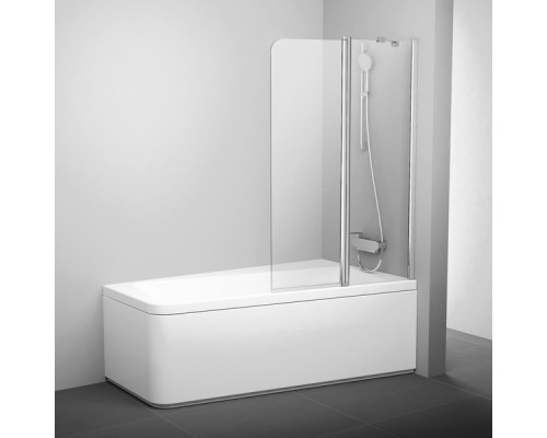 Шторка для ванны RAVAK 10° 10CVS2-100 R белый+транспарент 7QRA0103Z1