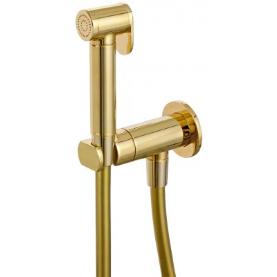 Смеситель Remer Minimal N64WDO встраиваемый с гигиеническим душем, золото