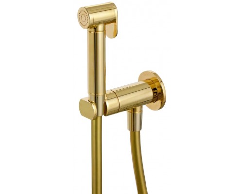 Смеситель Remer Minimal N64WDO встраиваемый с гигиеническим душем, золото