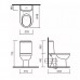 Унитаз-компакт Sanita luxe Next Slim сиденье дюропласт с микролифтом WC.CC/Next/2-SlimDM/WHT.G/S1