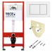 Комплект 4 в 1 (Унитаз подвесной BelBagno Soft-Tor BB084CH-TOR безободковый с микролифтом BB051SC+Инсталляция TECEbase + Кнопка TECEnow белая 9400413)