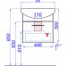 Тумба Aqwella Allegro 50 с раковиной Элеганс 50 Agr.01.05/1 подвесная