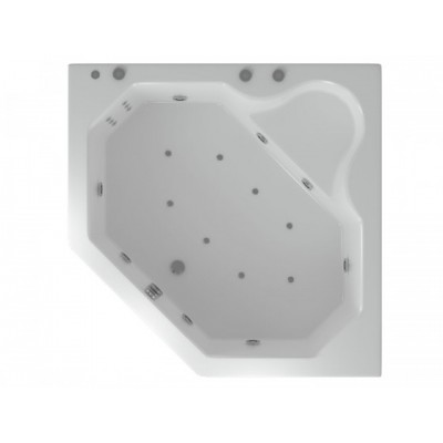 Ванна акриловая Aquatek Лира 150х150 (каркас + экран + слив) LIR150-0000032