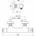 Смеситель RAVAK TE 032.00/150 термостатический, для душа