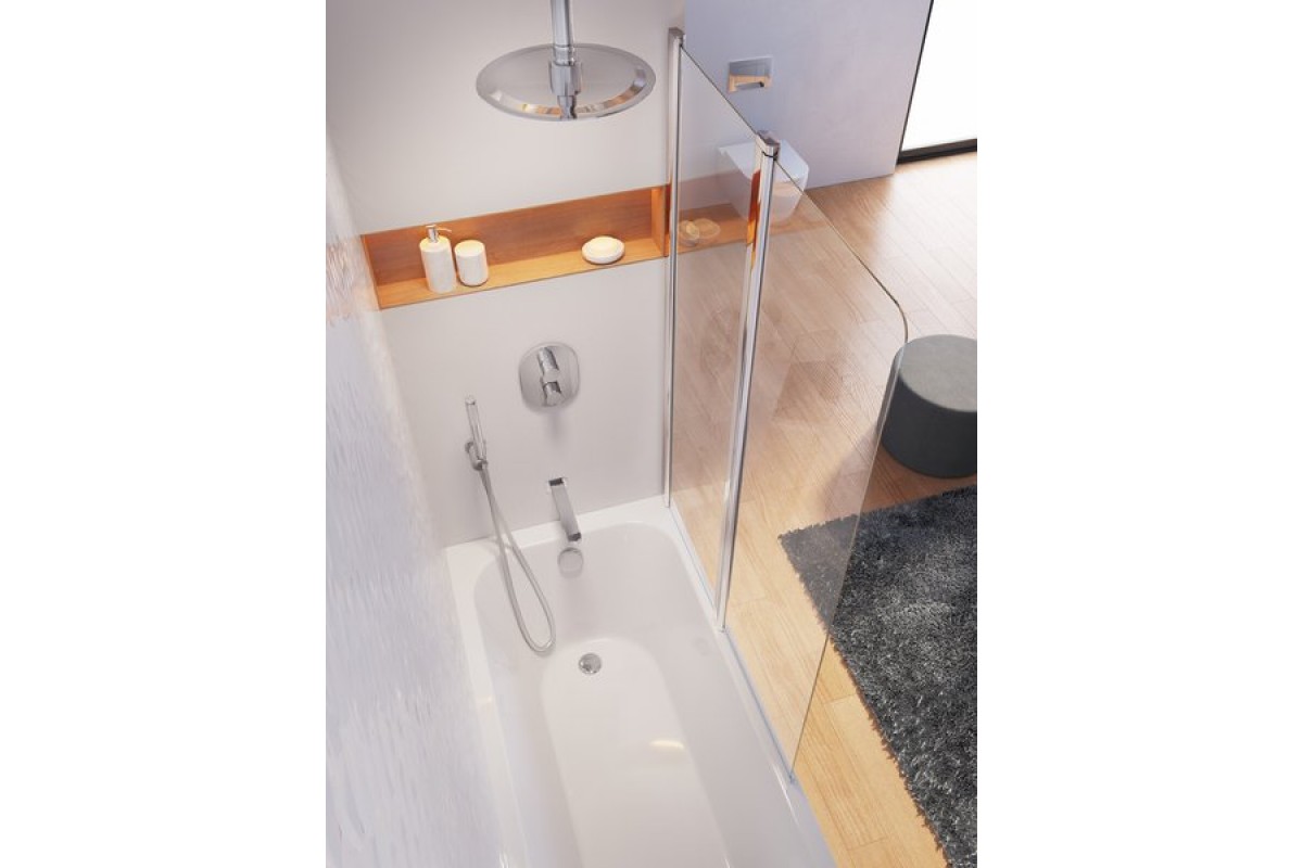 Дизайн ванной со смесителем посередине