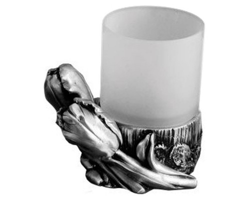 Стакан настольный Art&Max Tulip AM-0082D-T серебро