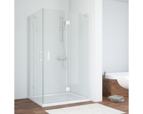 Душевой уголок прямоугольный Vegas Glass AFA-F 100*80 07 01 профиль матовый хром, стекло прозрачное