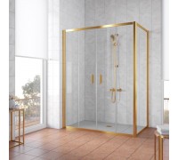 Душевой уголок прямоугольный Vegas Glass Z2P+ZPV 150*100 09 01 профиль золото, стекло прозрачное