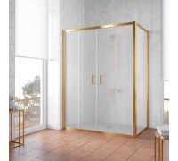 Душевой уголок прямоугольный Vegas Glass Z2P+ZPV 170*100 09 10 профиль золото, стекло сатин