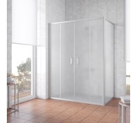 Душевой уголок прямоугольный Vegas Glass Z2P+ZPV 150*100 07 10 профиль матовый хром, стекло сатин