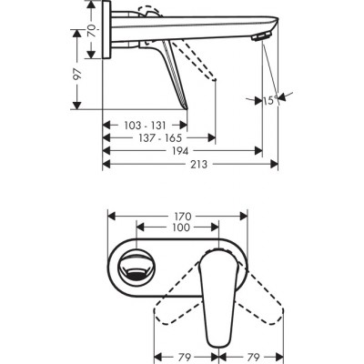 Смеситель Hansgrohe Novus 71127000 для раковины